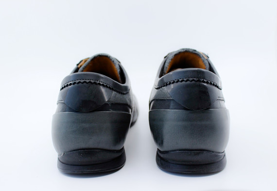 Füme+Gri Rugan Deri Sneaker Ayakkabı 01710991N04 - Thumbnail