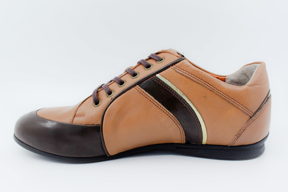 Taba+Kahverengi Rugan Deri Sneaker Ayakkabı 01708991N05 - Thumbnail