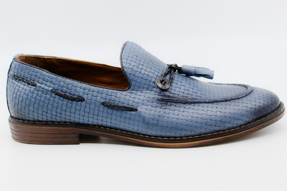Papuccu - Mavi Klasik Erkek Deri Ayakkabı 37212