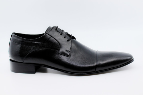 Siyah Deri Erkek Klasik Ayakkabı 01107 - Thumbnail