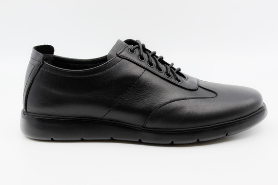 Papuccu - Siyah Deri Günlük Sneaker Ayakkabı 44519