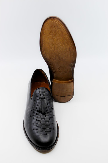 Siyah Erkek Klasik Deri Ayakkabı 37206 - Thumbnail