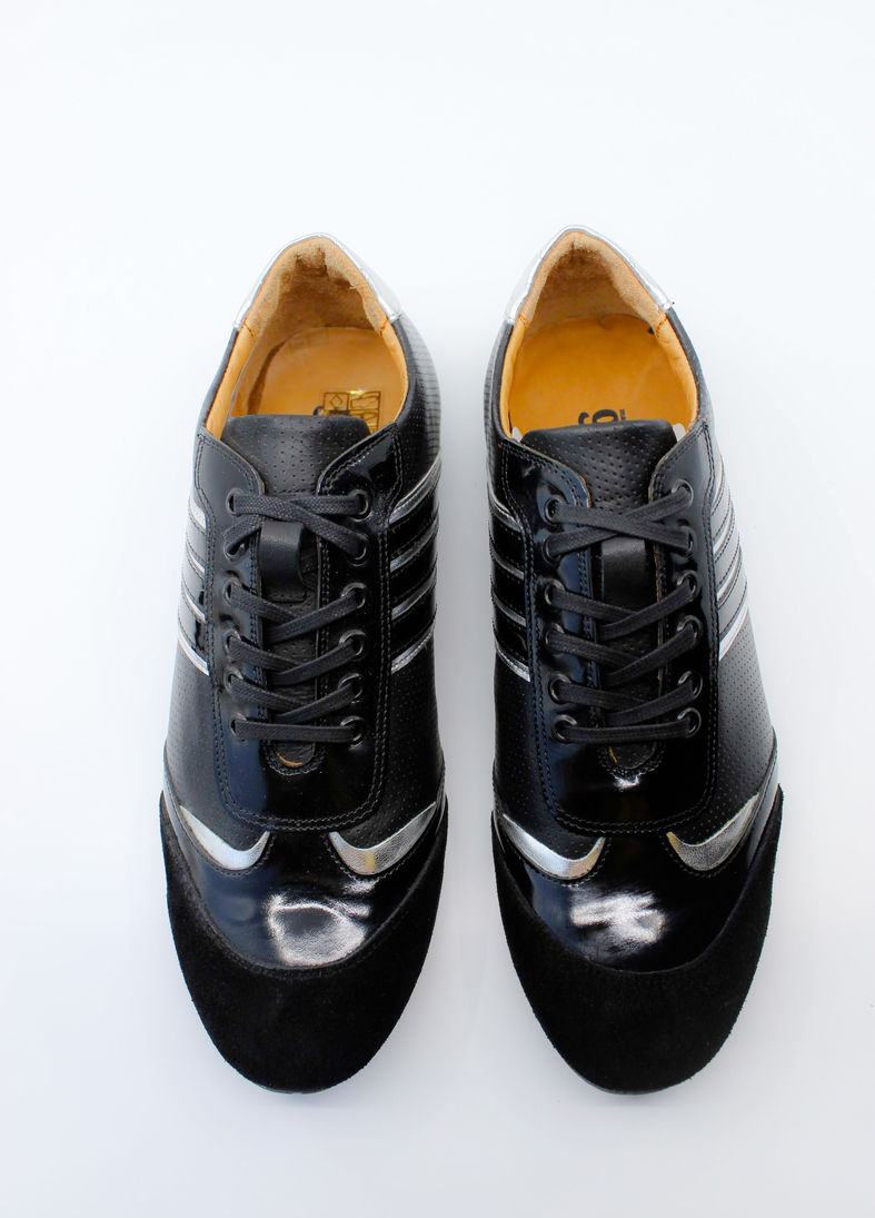 Siyah+Siyah Nubuk Deri Sneaker Ayakkabı 017132991N02