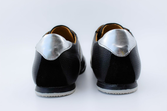 Siyah+Siyah Nubuk Deri Sneaker Ayakkabı 017132991N02 - Thumbnail