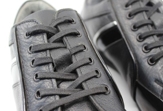 Siyah+Siyah Rugan Deri Sneaker Ayakkabı 01708991N02 - Thumbnail